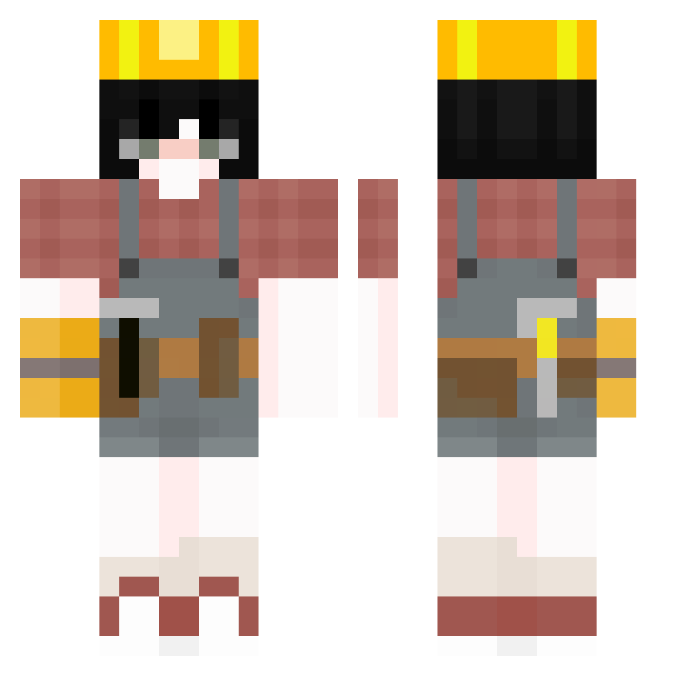KBgirl Minecraft skin, front and back view