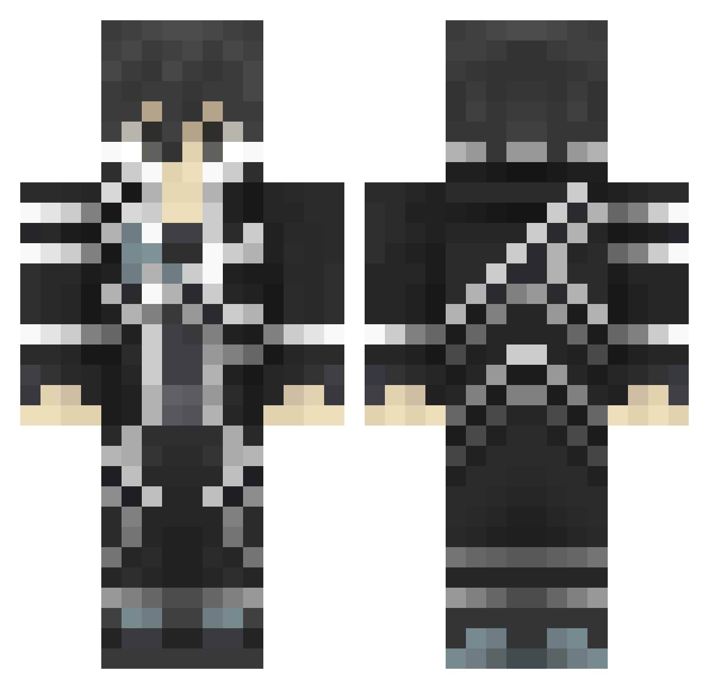 SaoAuroraXXZ Minecraft skin, front and back view