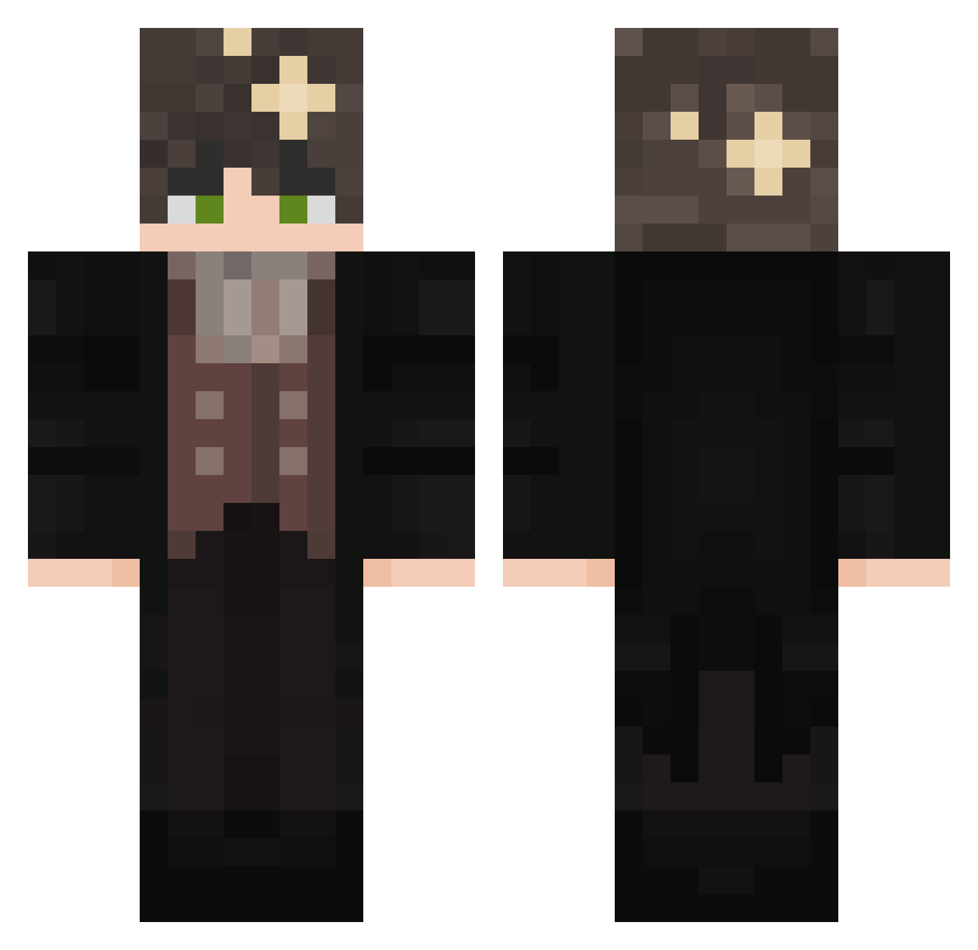 clown_clowning Minecraft skin, front and back view