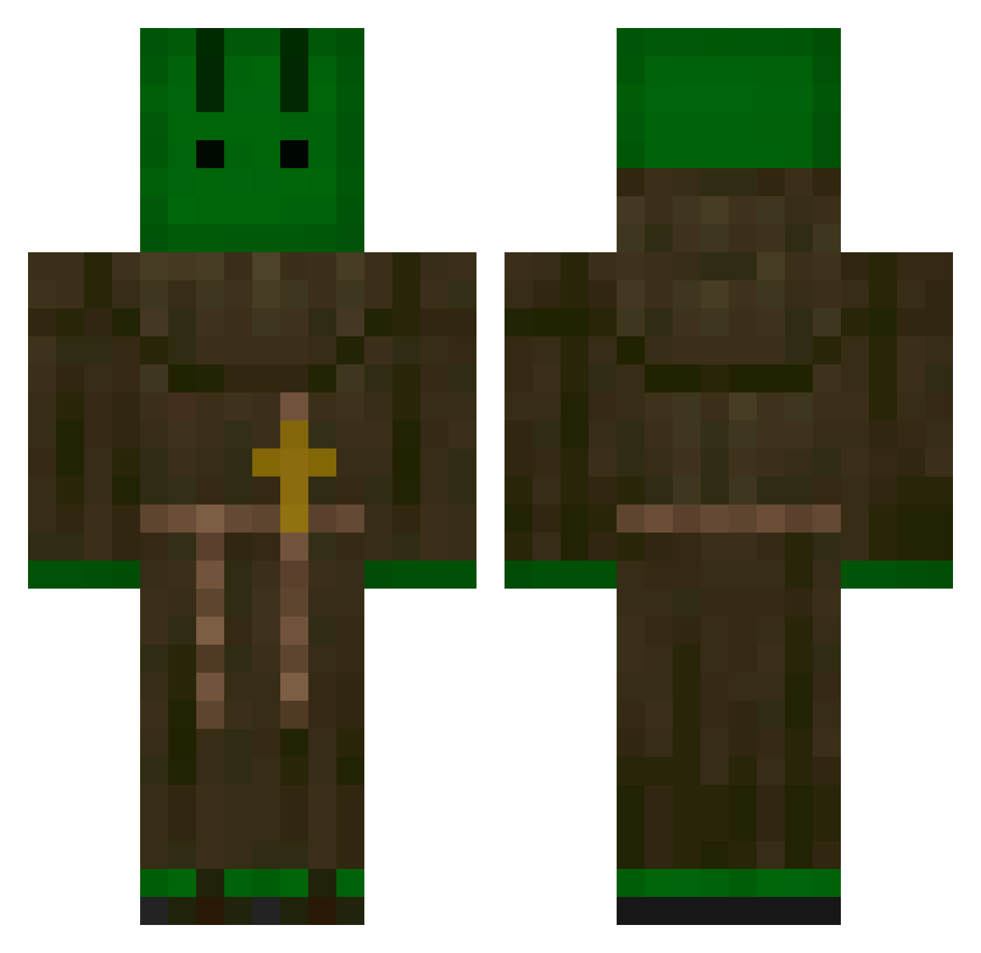 stickbug717 Minecraft skin, front and back view