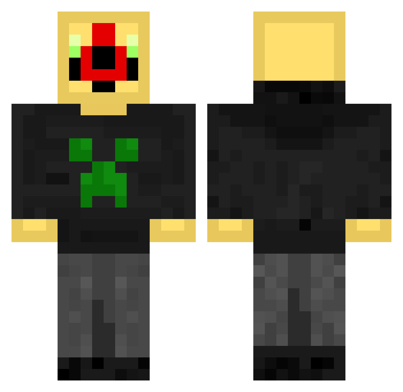 33BigAdamusPL Minecraft skin, front and back view