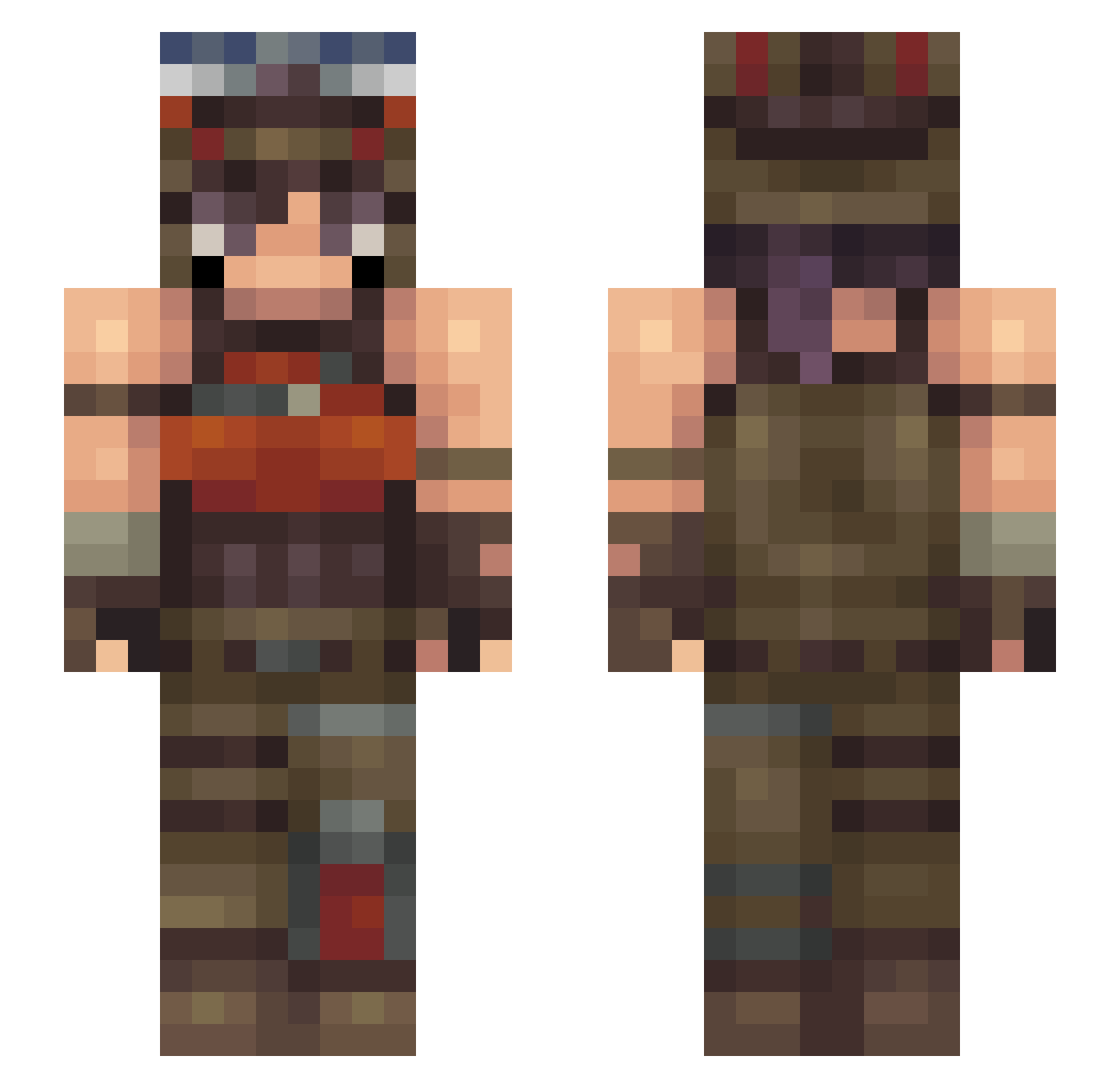 onmn Minecraft skin, front and back view