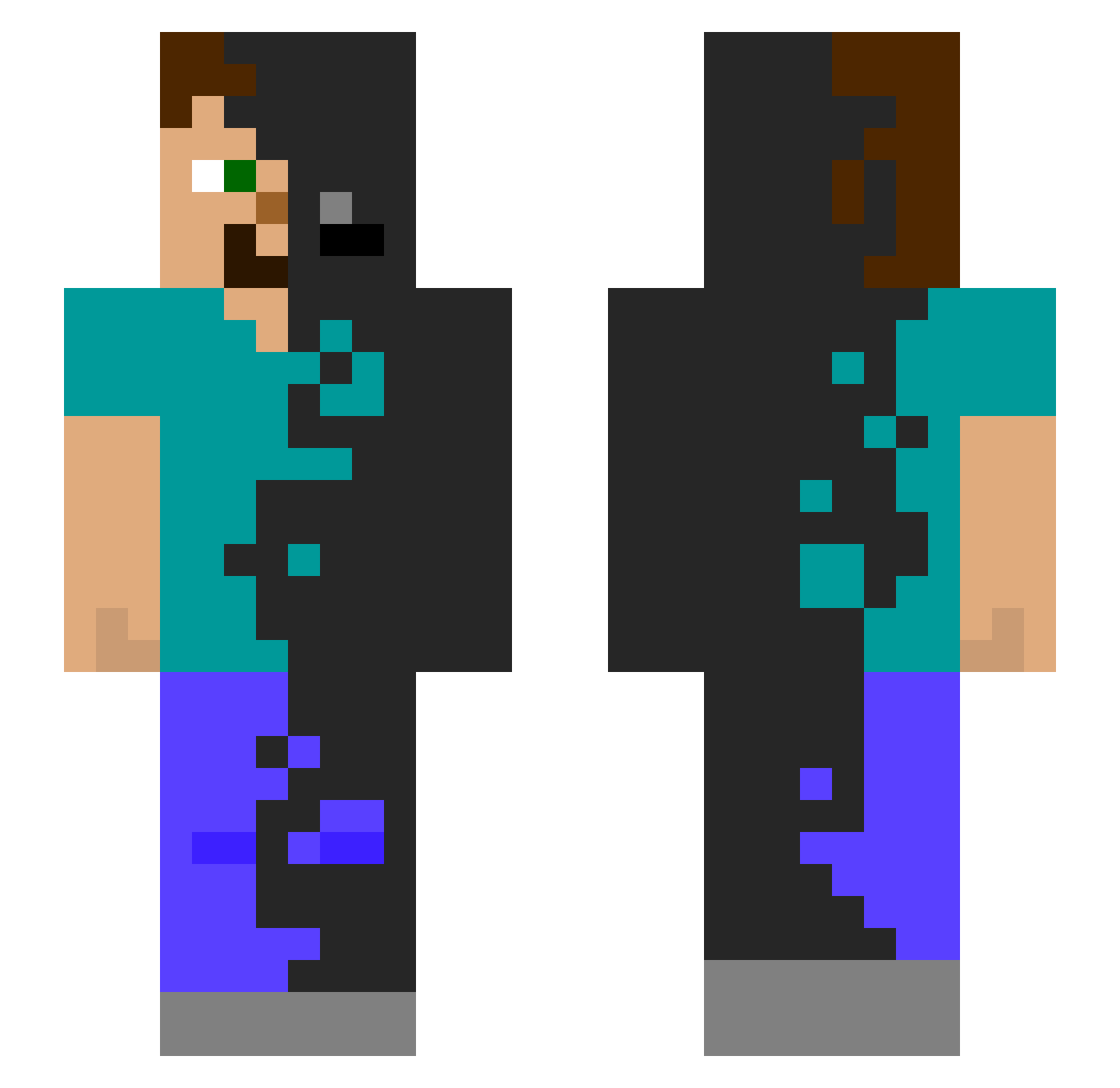 elrypzz Minecraft skin, front and back view