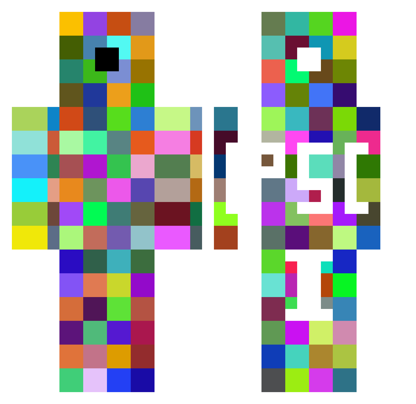SkiSki9776 Minecraft skin, front and back view