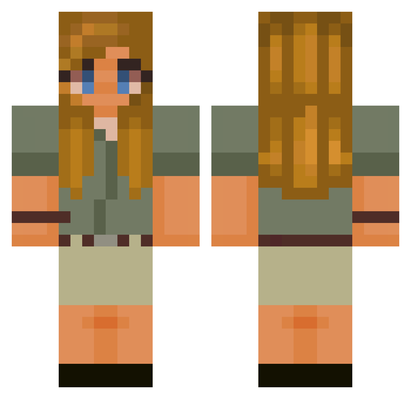 davidbaseball Minecraft skin, front and back view