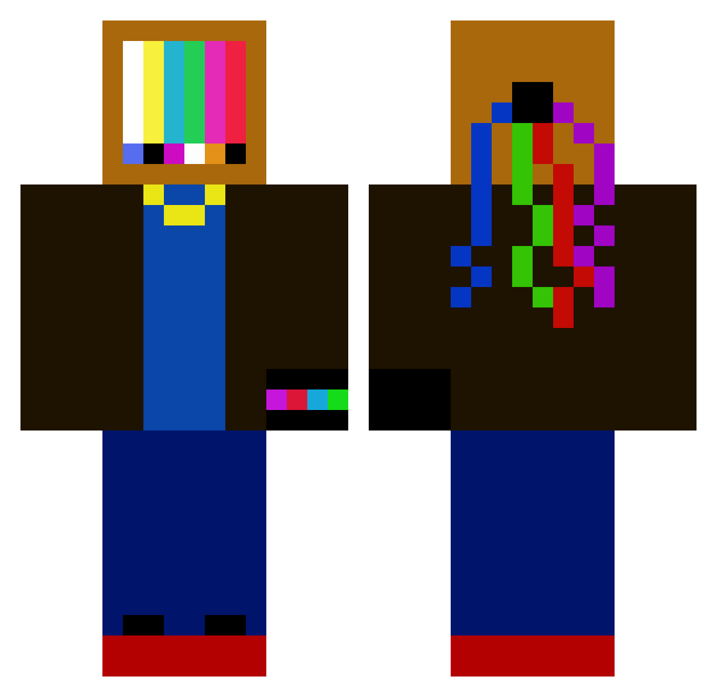 Trosentra Minecraft skin, front and back view