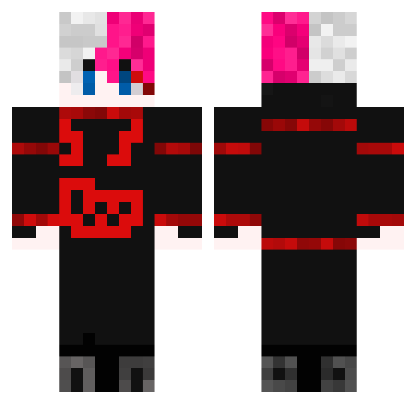 _SanyaInferno_ Minecraft skin, front and back view
