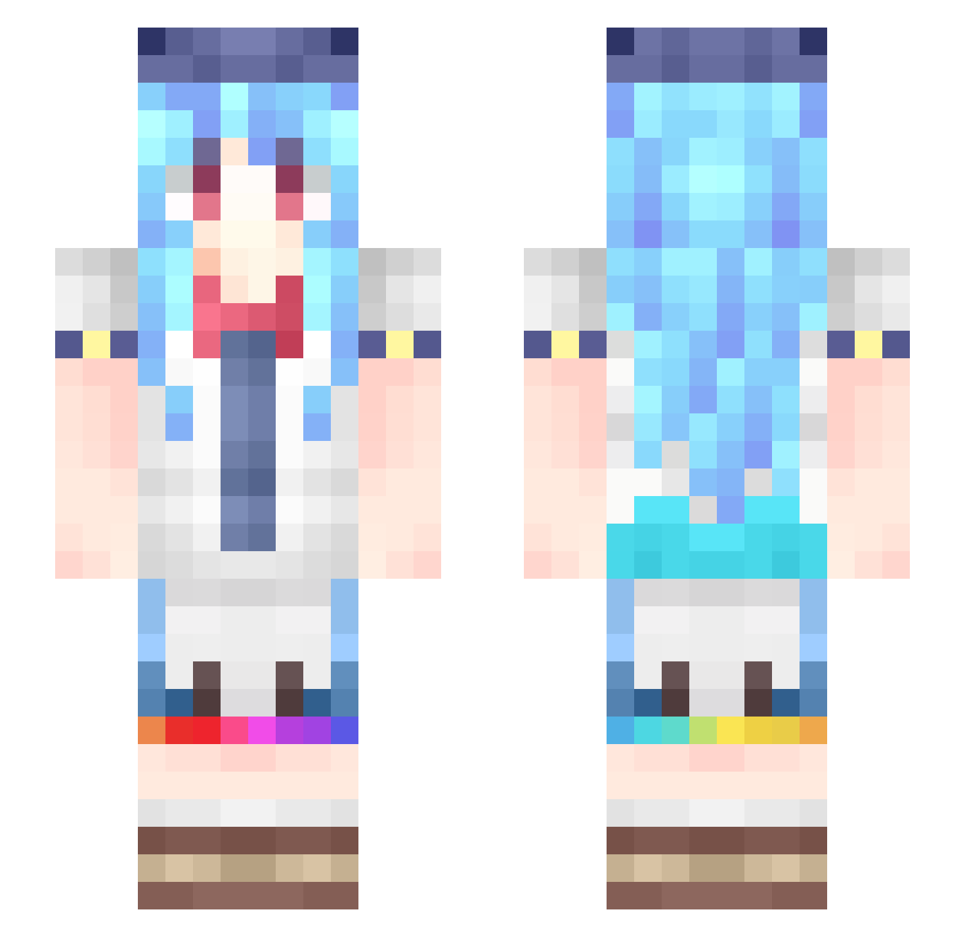 crnmsmshs Minecraft skin, front and back view