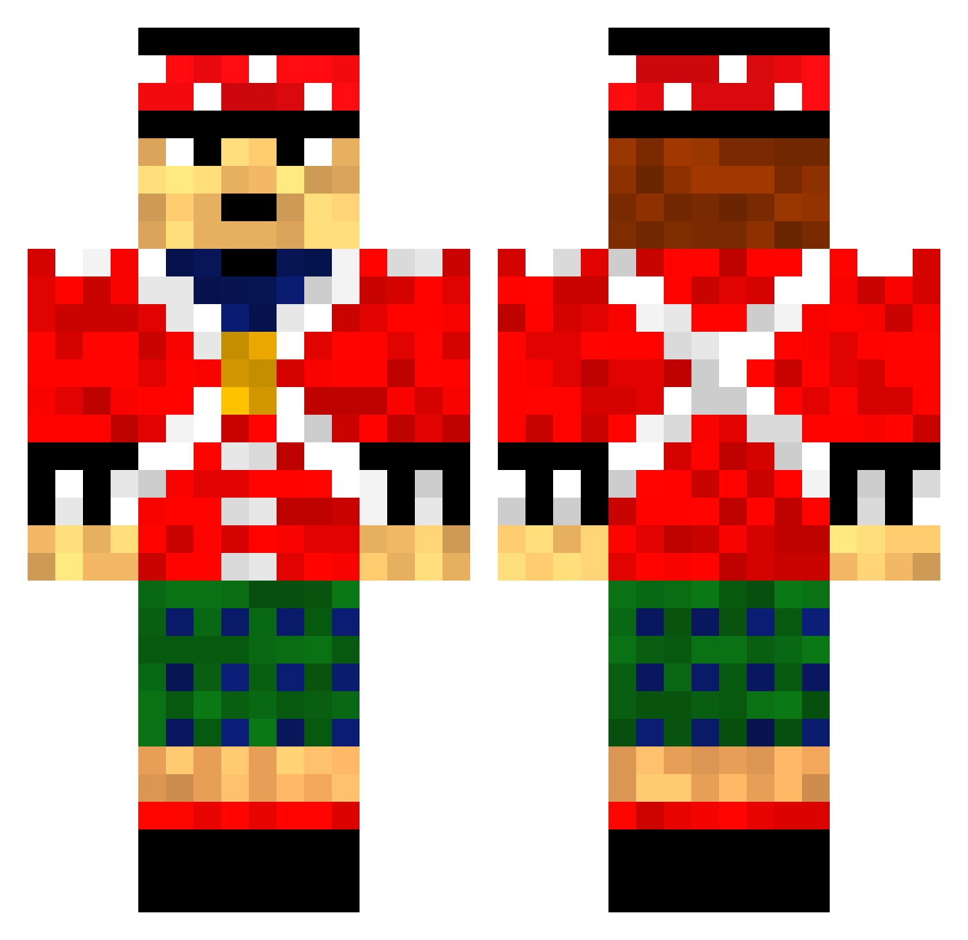 Walachian Minecraft skin, front and back view