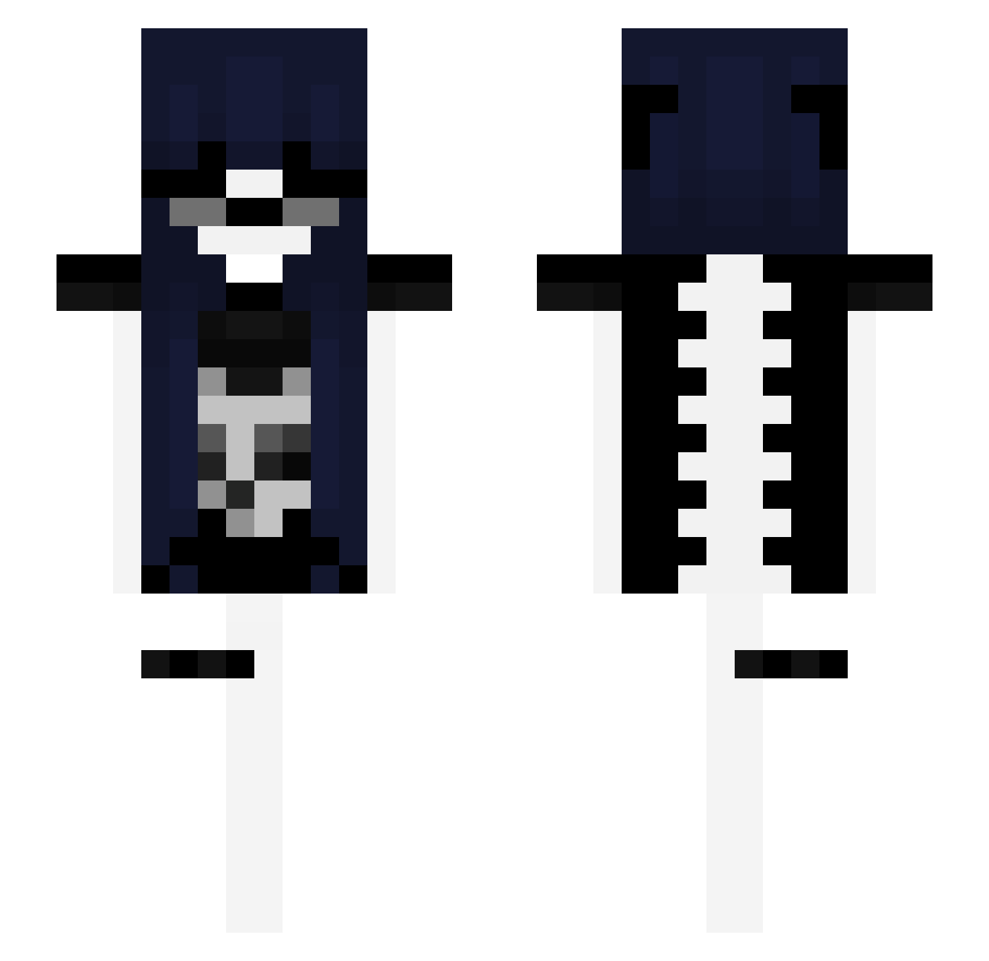 Anitrixx Minecraft skin, front and back view