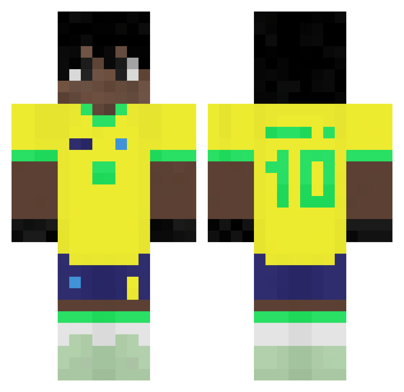 pedropepo Minecraft skin, front and back view