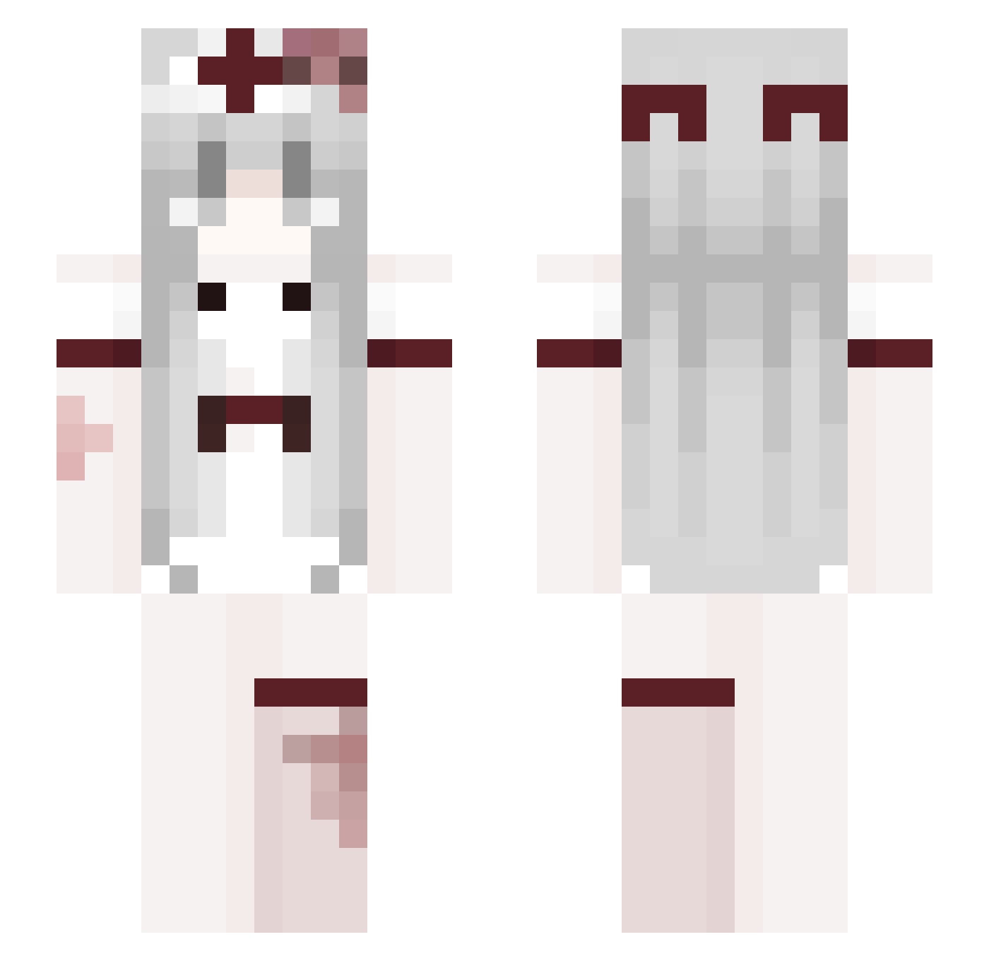 SAYURIry Minecraft skin, front and back view