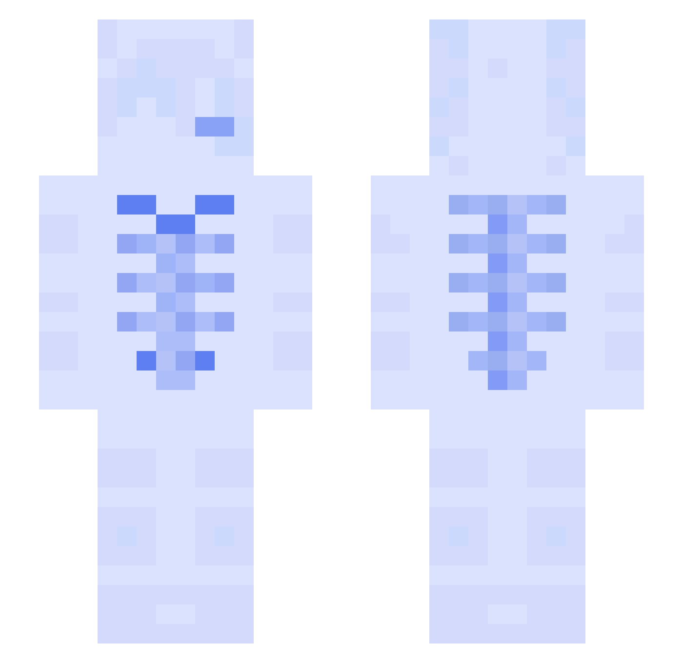 Dogekingcool Minecraft skin, front and back view