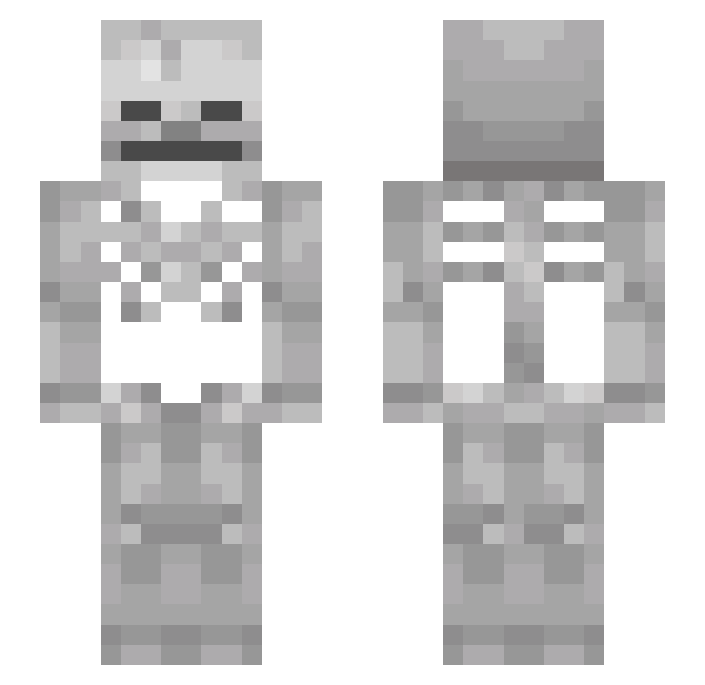 pgi50 Minecraft skin, front and back view