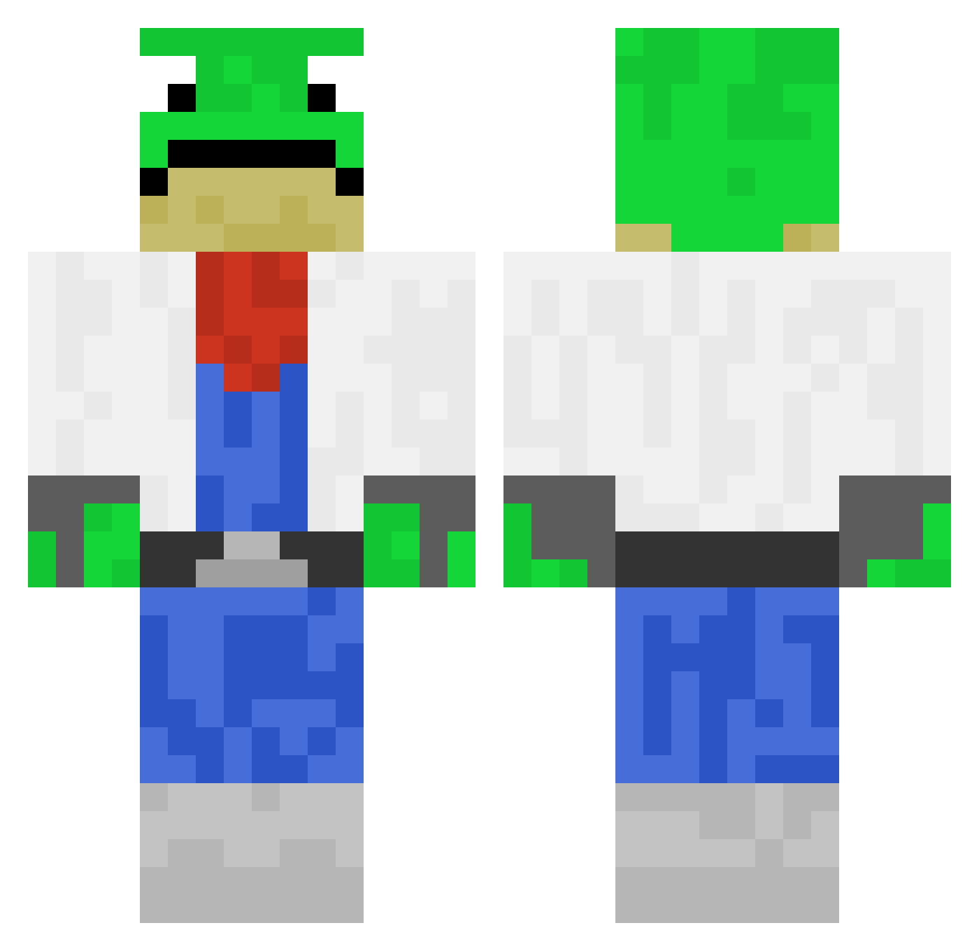 HNick11 Minecraft skin, front and back view
