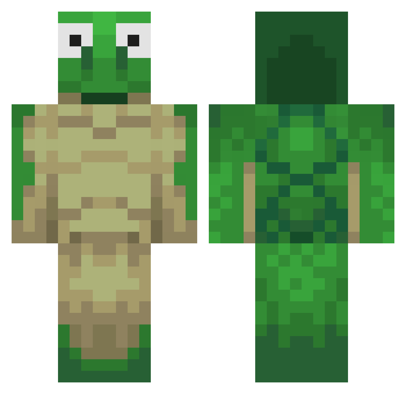 nerfmyskillz Minecraft skin, front and back view