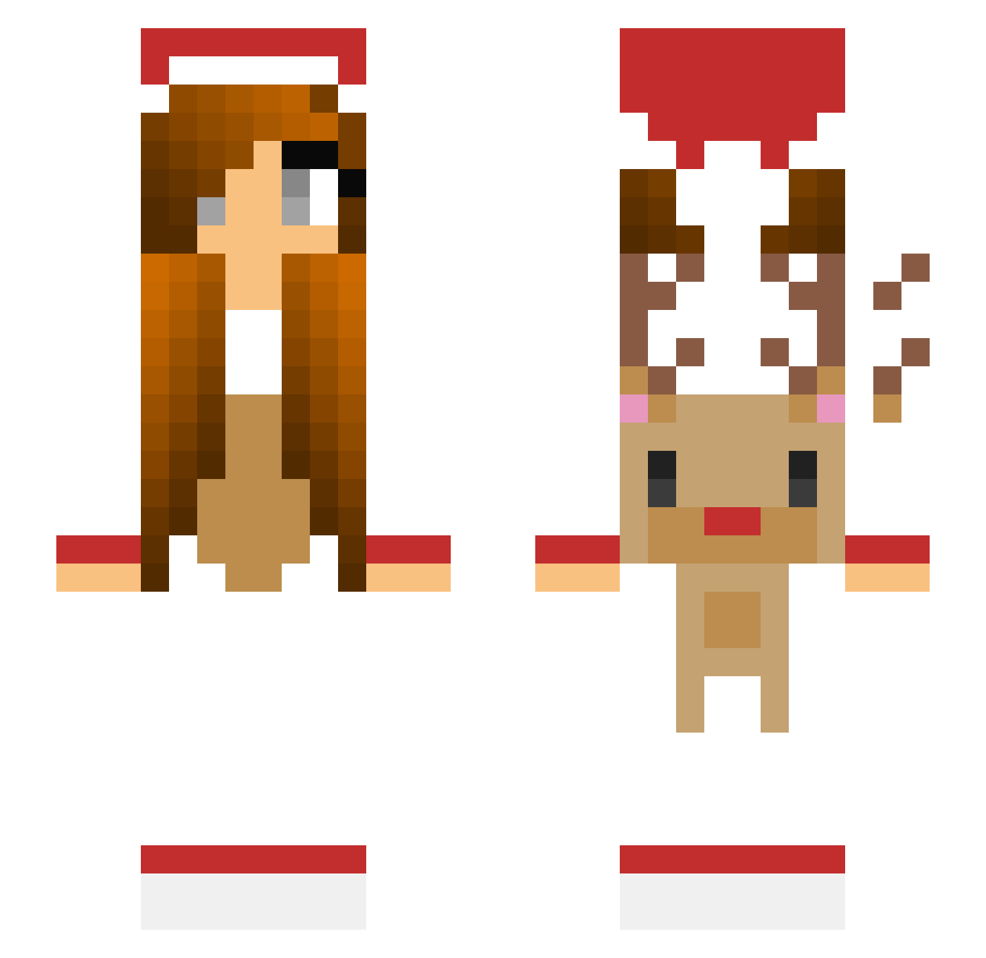 ItsCassidy Minecraft skin, front and back view