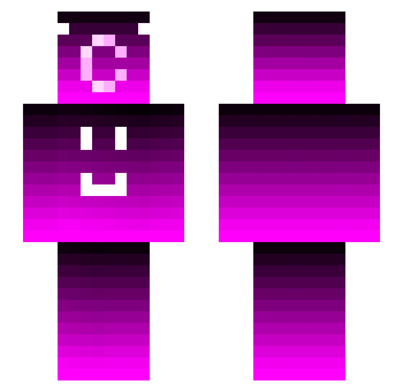 Swordmen Minecraft skin, front and back view