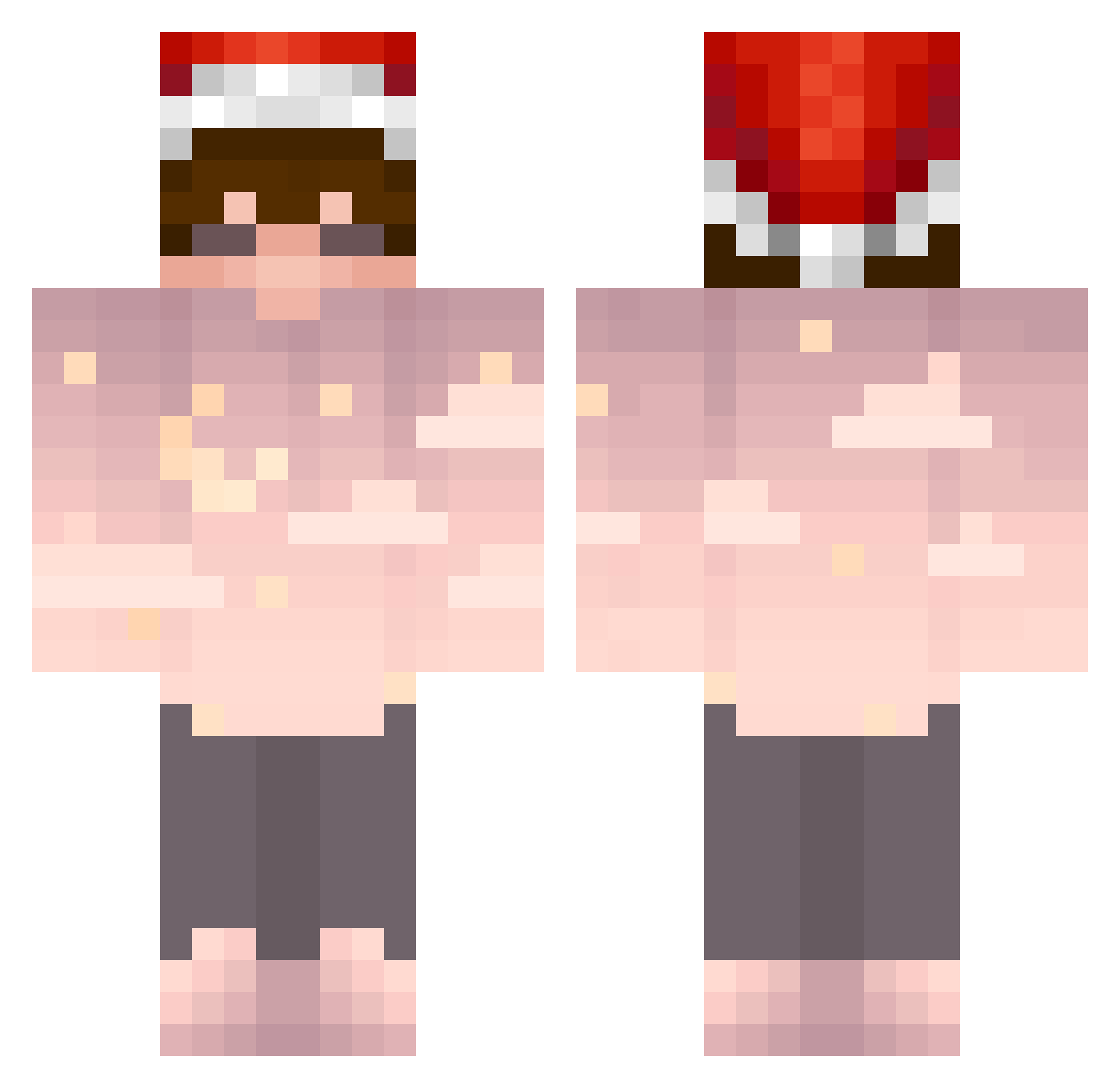 Nintendero65 Minecraft skin, front and back view