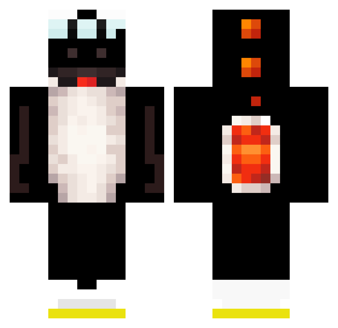 PoggersMonkey69 Minecraft skin, front and back view