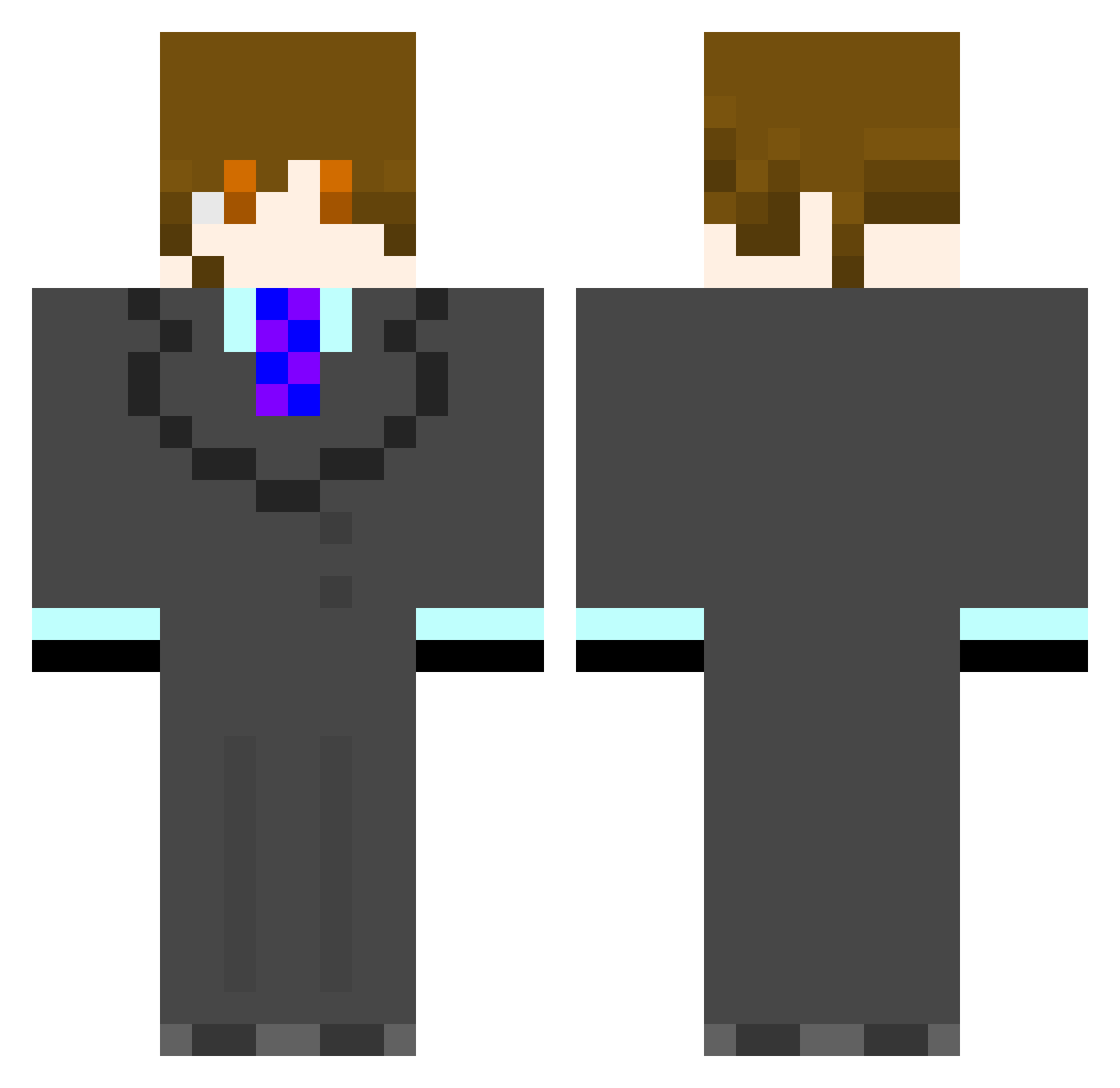 veedb1n Minecraft skin, front and back view