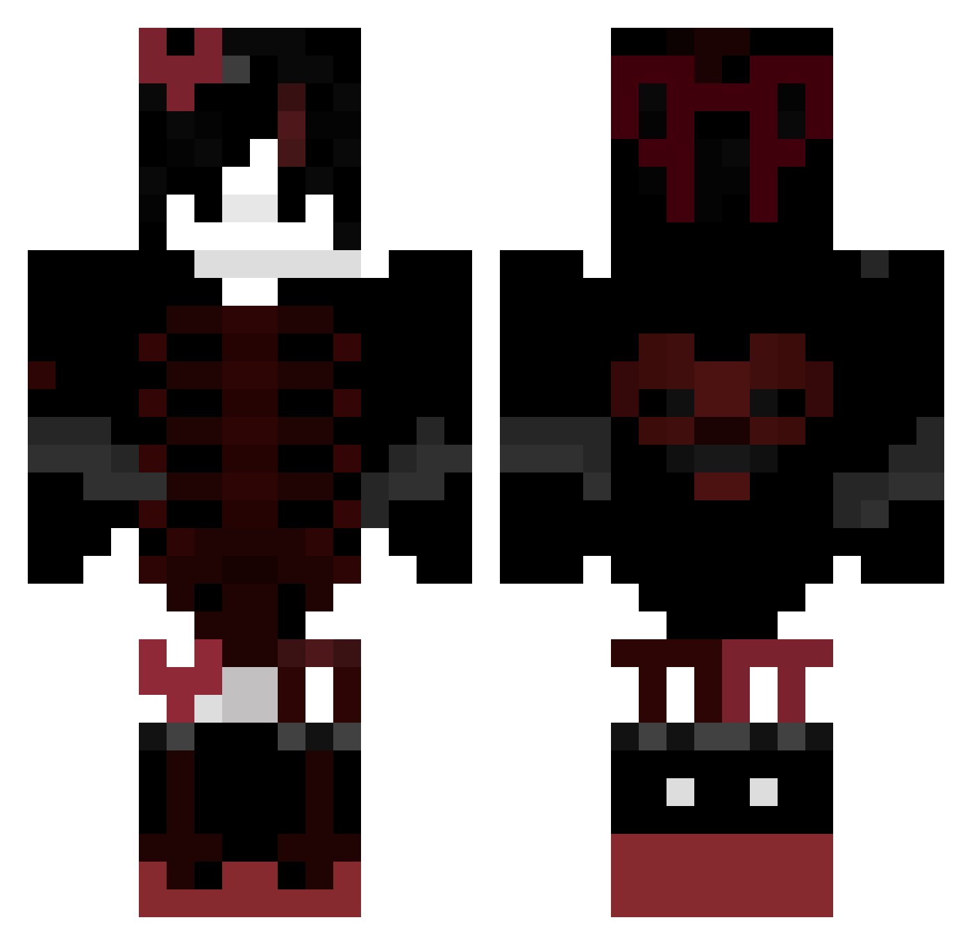 Sam5bda Minecraft skin, front and back view