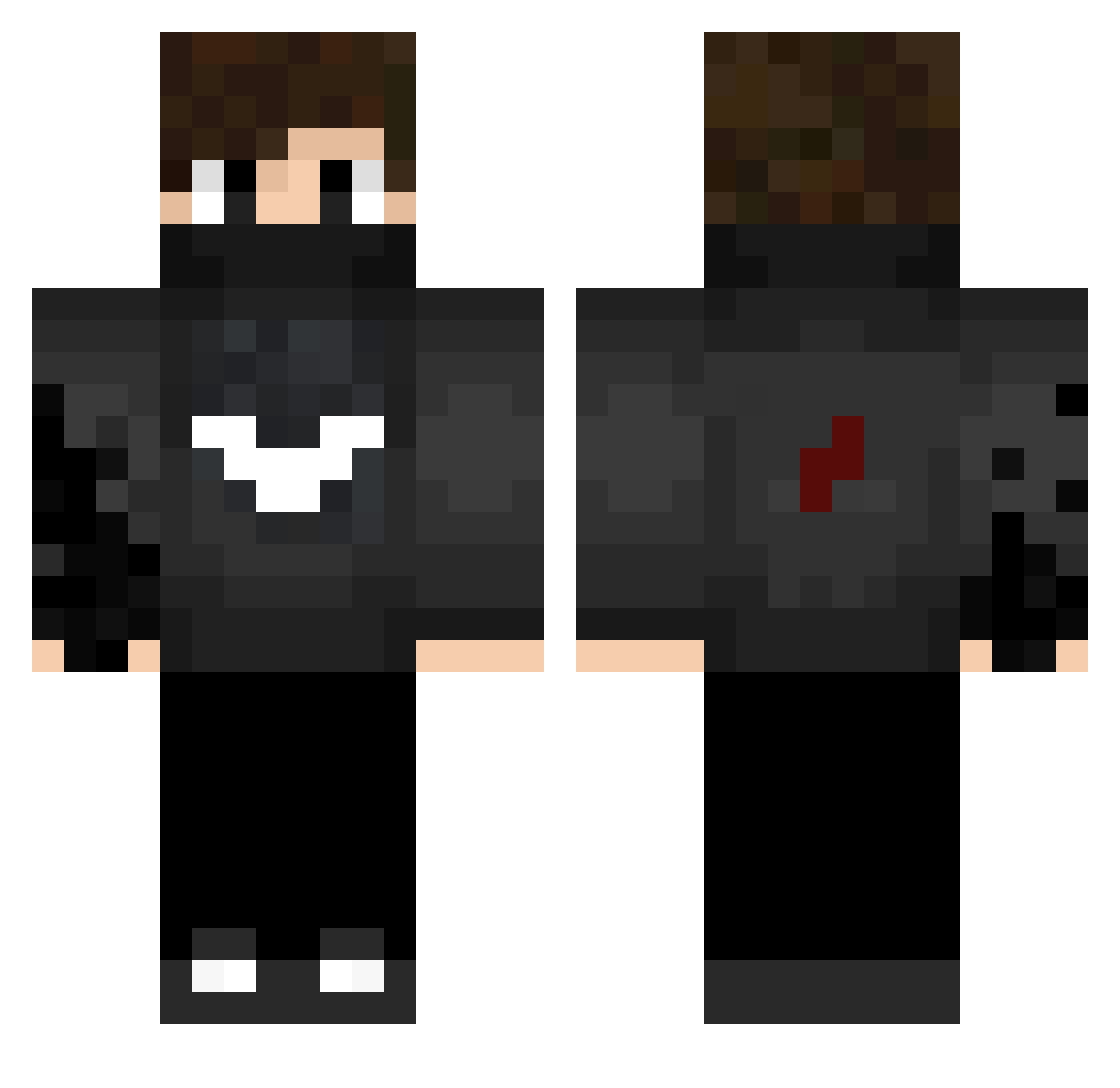 RashSG Minecraft skin, front and back view