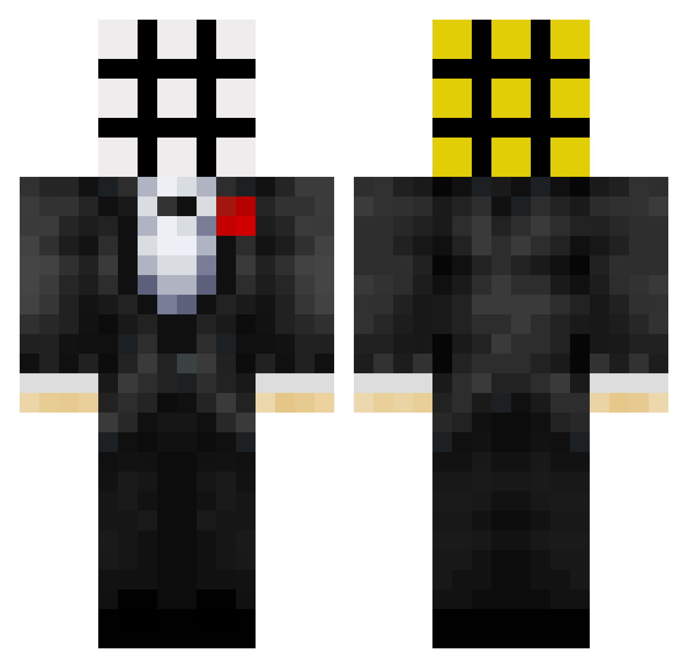 Danth Minecraft skin, front and back view