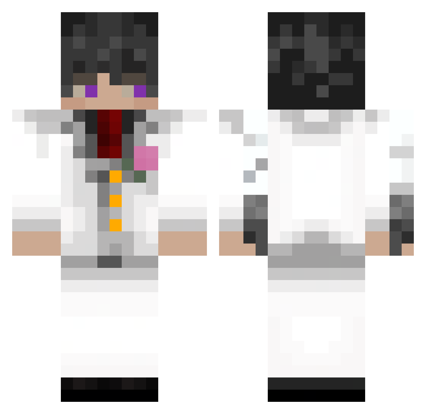 LebbiST05 Minecraft skin, front and back view