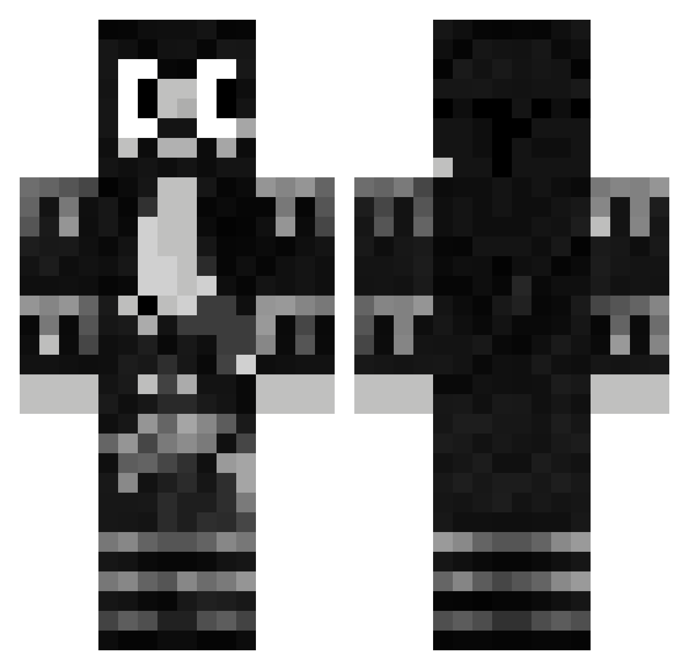 Jaum01_ Minecraft skin, front and back view
