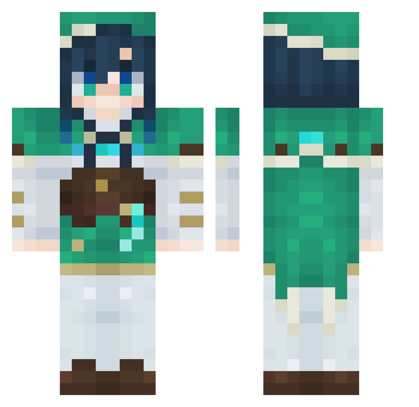 Lillian0804 Minecraft skin, front and back view