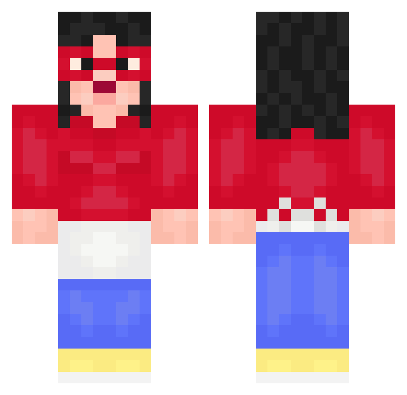 Ellq_ Minecraft skin, front and back view