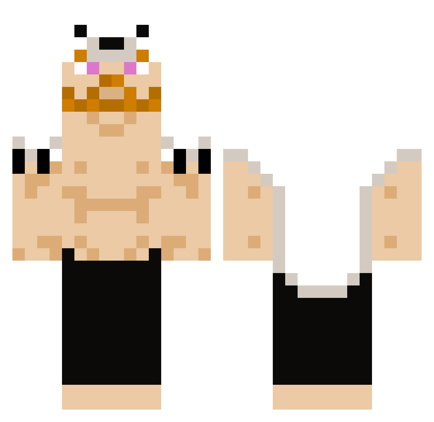 Styl369 Minecraft skin, front and back view