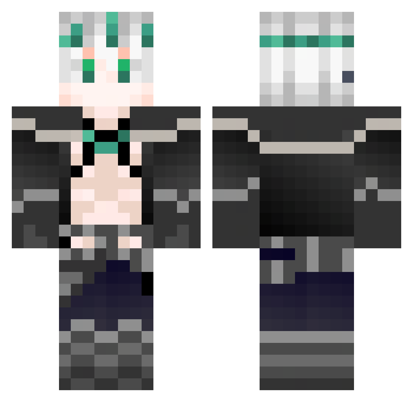 __NecroZ__ Minecraft skin, front and back view