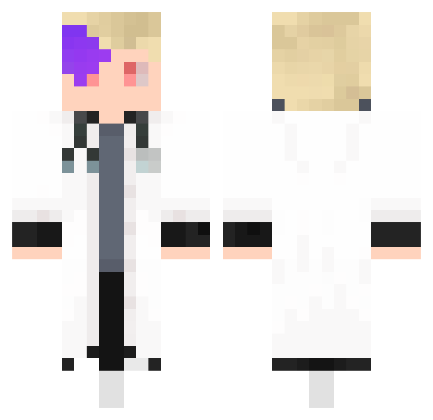 HOJOsla Minecraft skin, front and back view