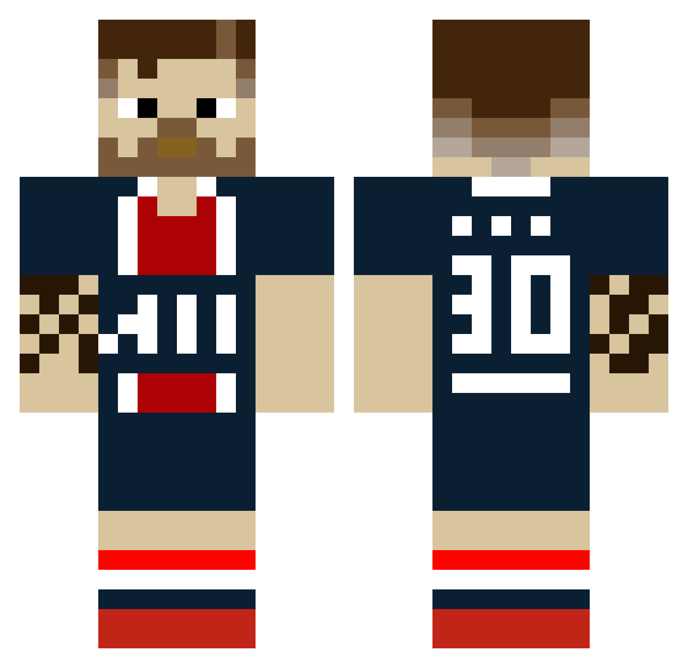 TheGreatBozidar Minecraft skin, front and back view