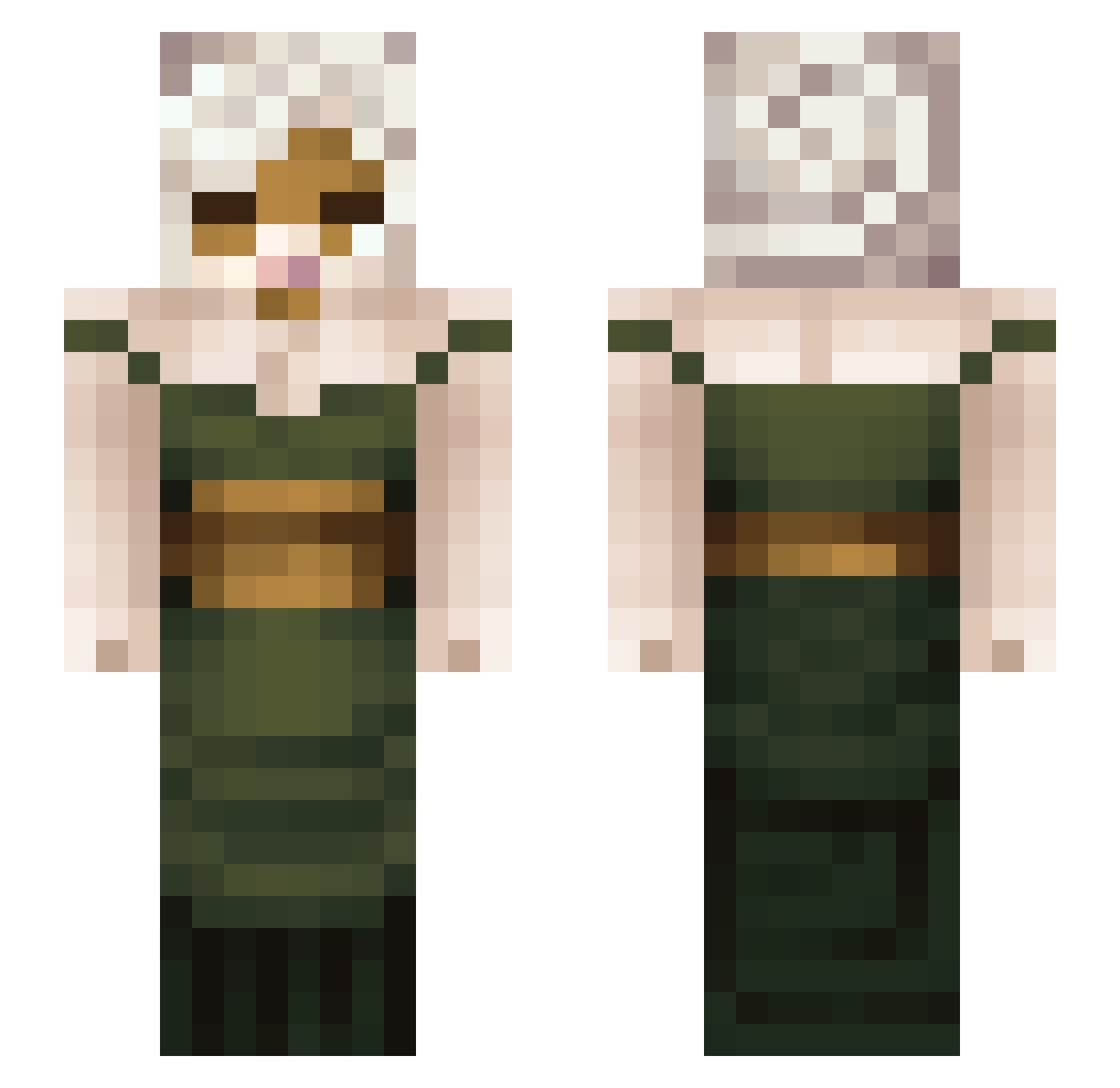 esotericas Minecraft skin, front and back view