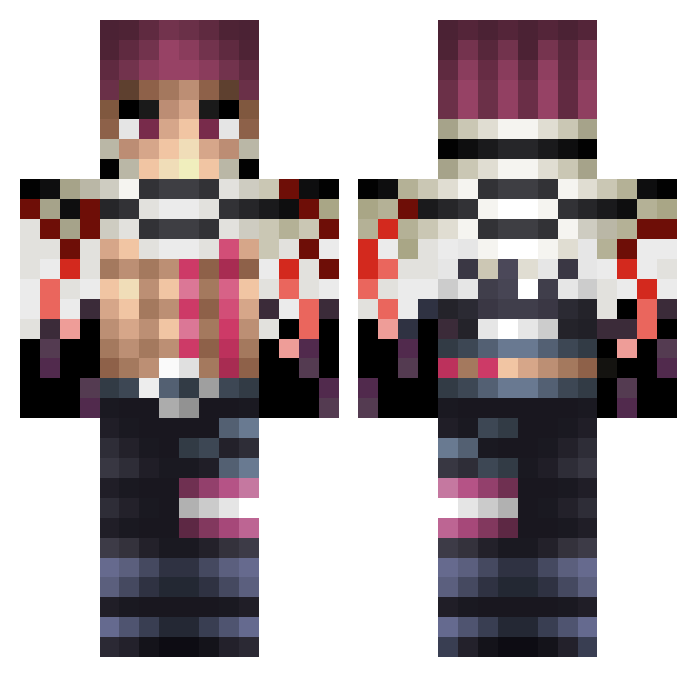 lemonghost5213 Minecraft skin, front and back view