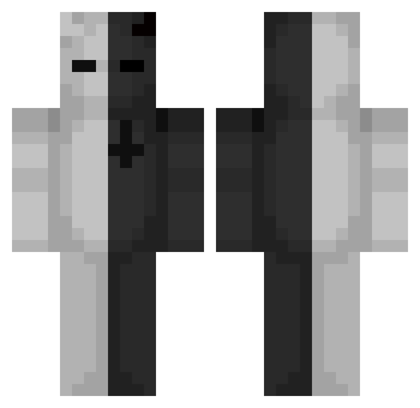 Skilex69 Minecraft skin, front and back view