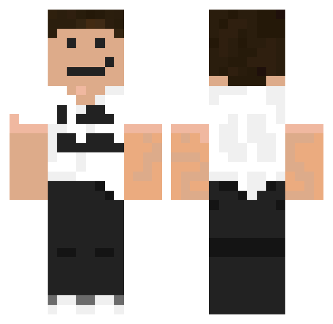 TheSuperCat09 Minecraft skin, front and back view