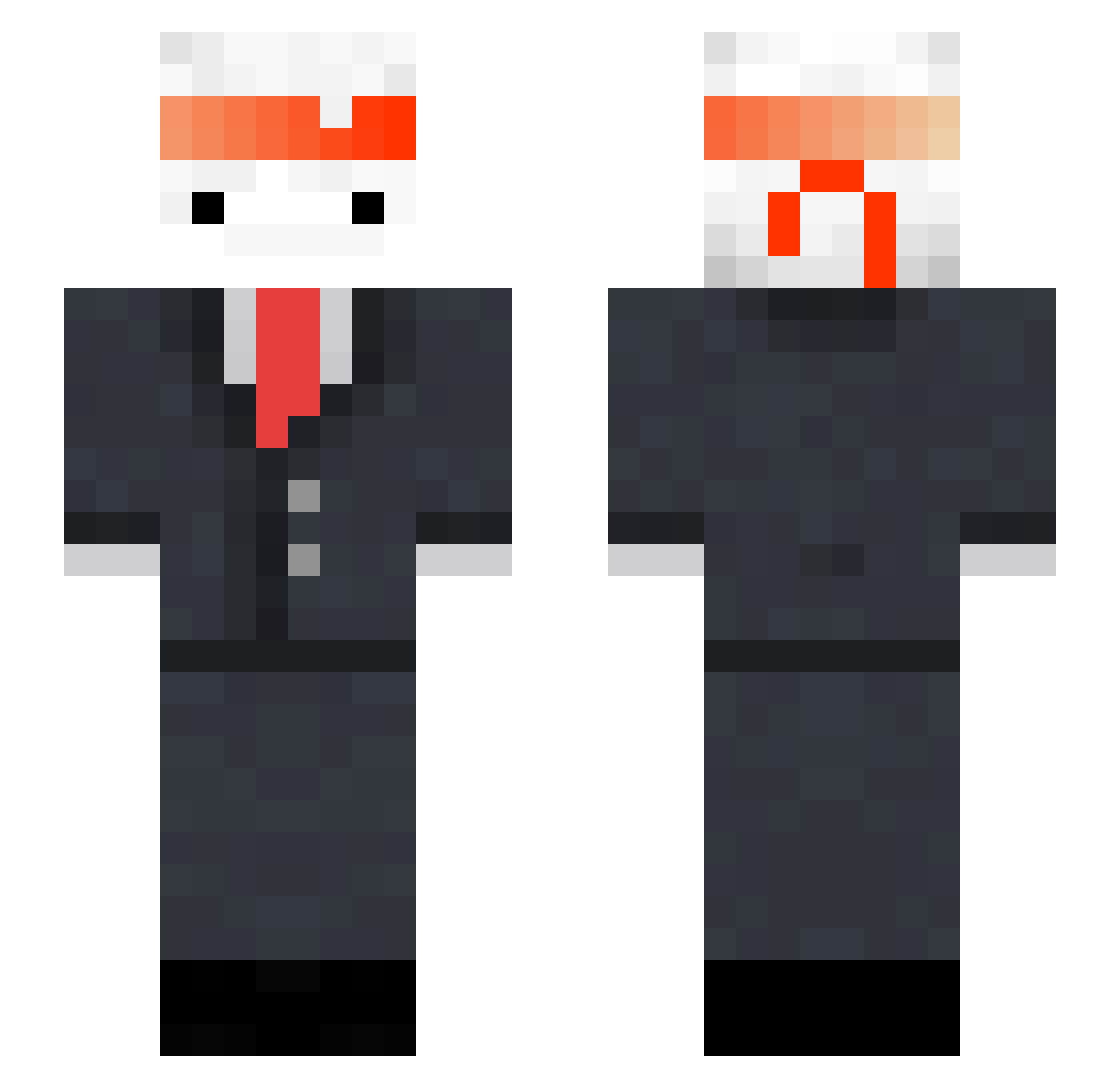 Deelone Minecraft skin, front and back view