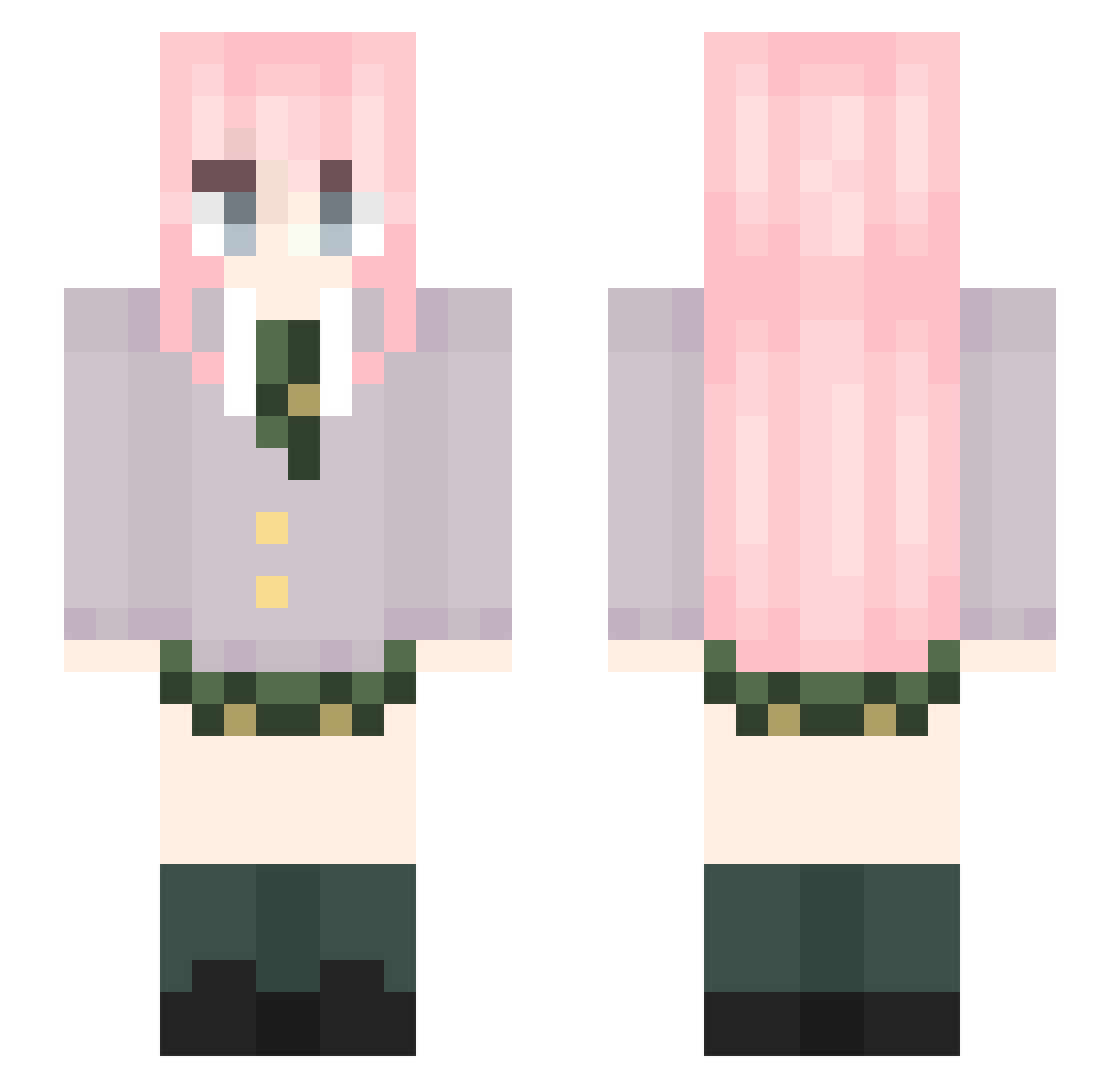 anid0221 Minecraft skin, front and back view