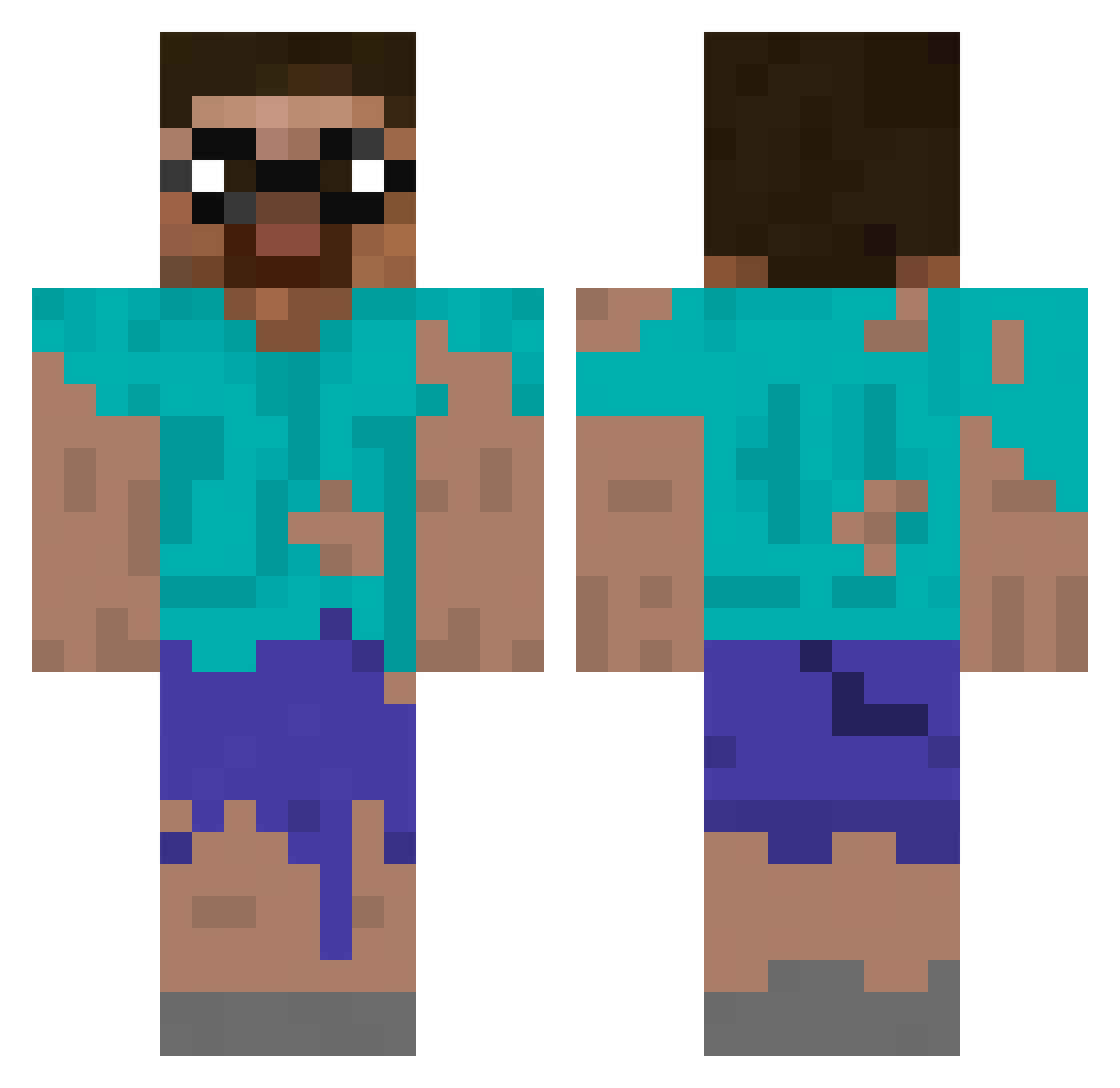 V3rD3_ Minecraft skin, front and back view