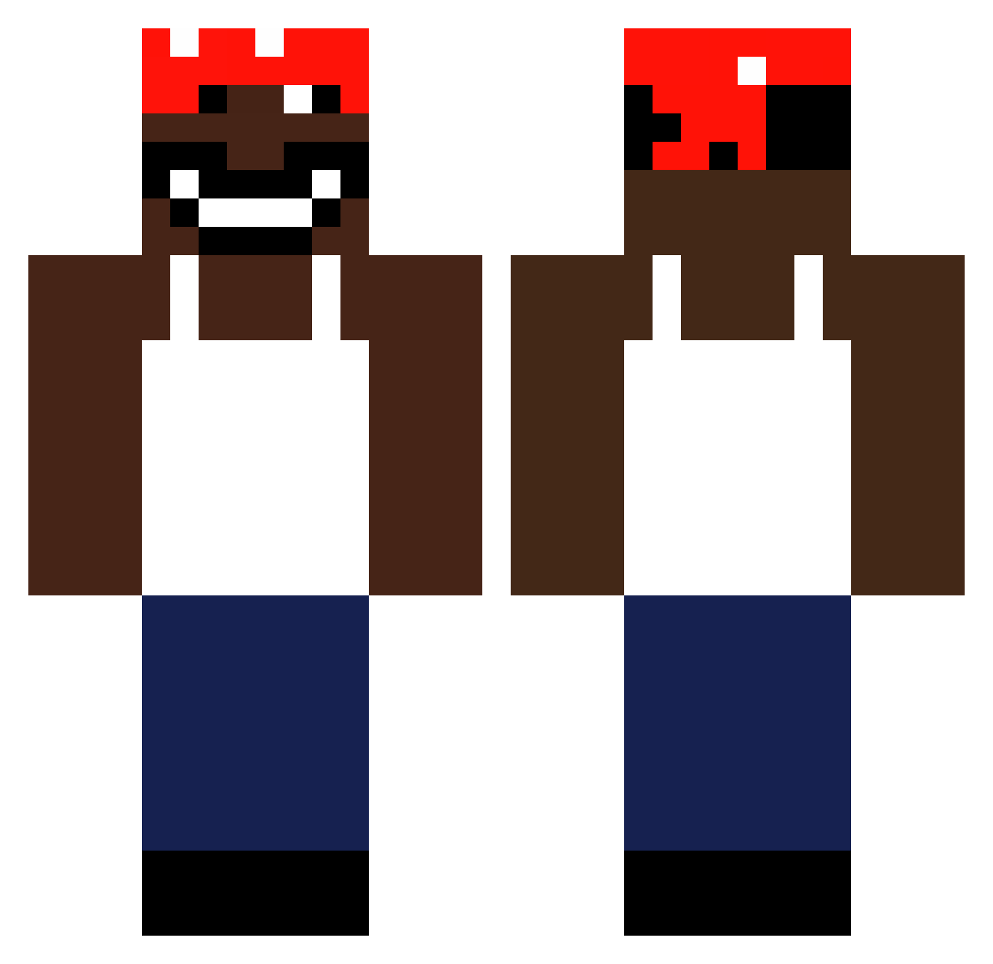 BenjaminPavlon Minecraft skin, front and back view