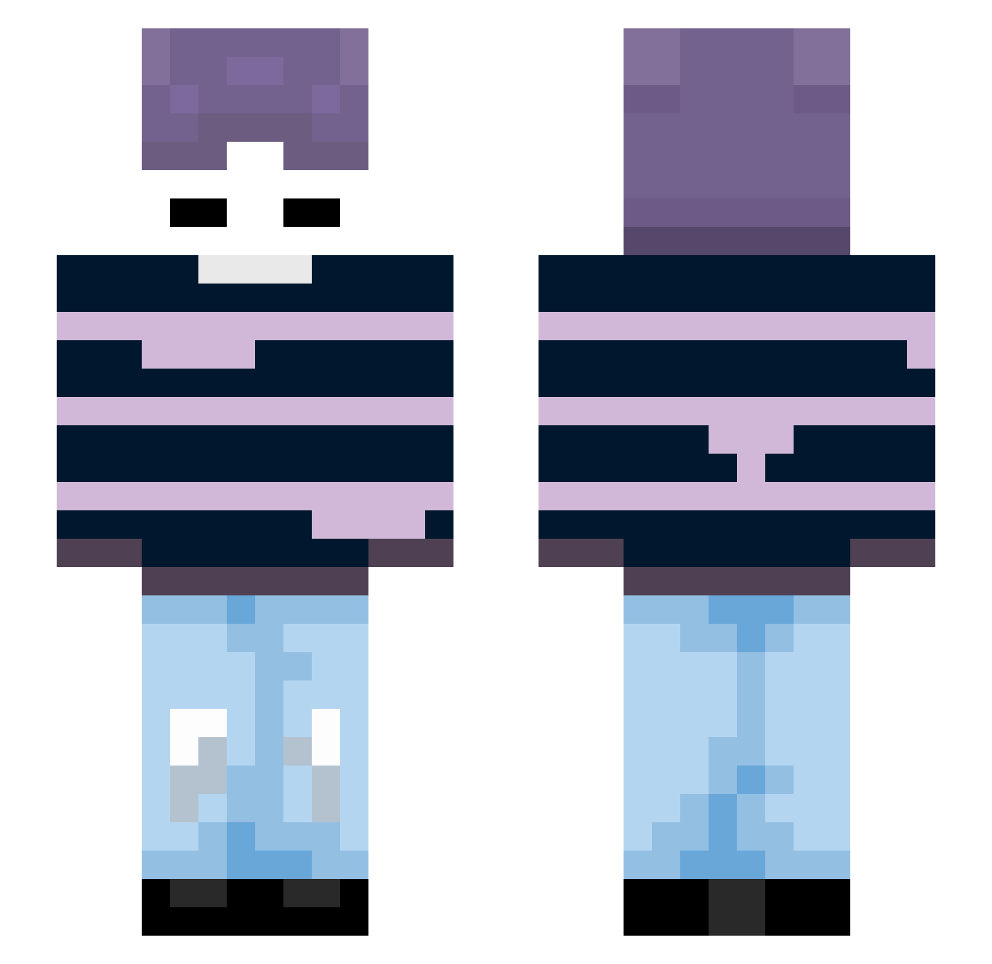 domoS2 Minecraft skin, front and back view