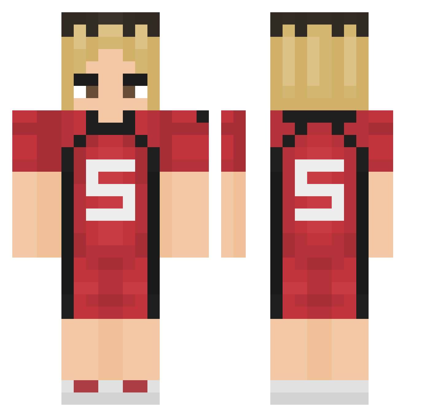7zm0 Minecraft skin, front and back view