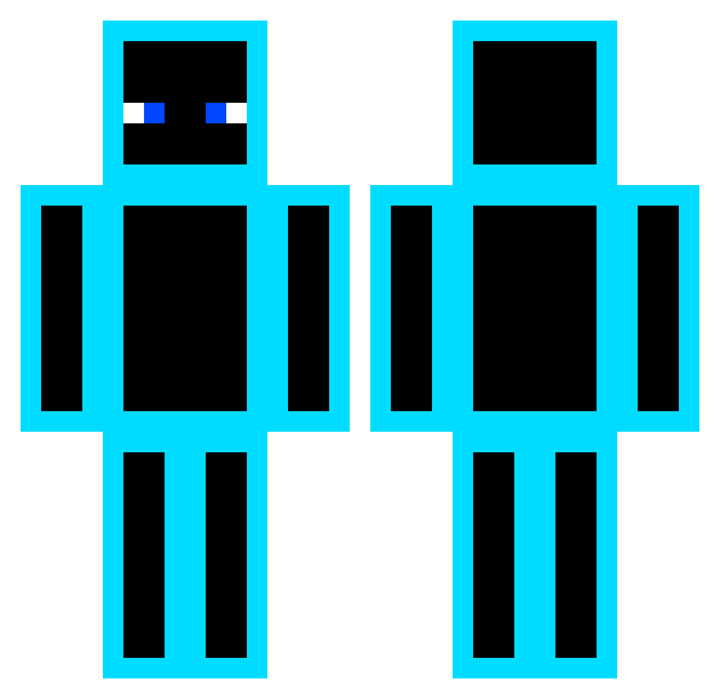 AMMC_74 Minecraft skin, front and back view