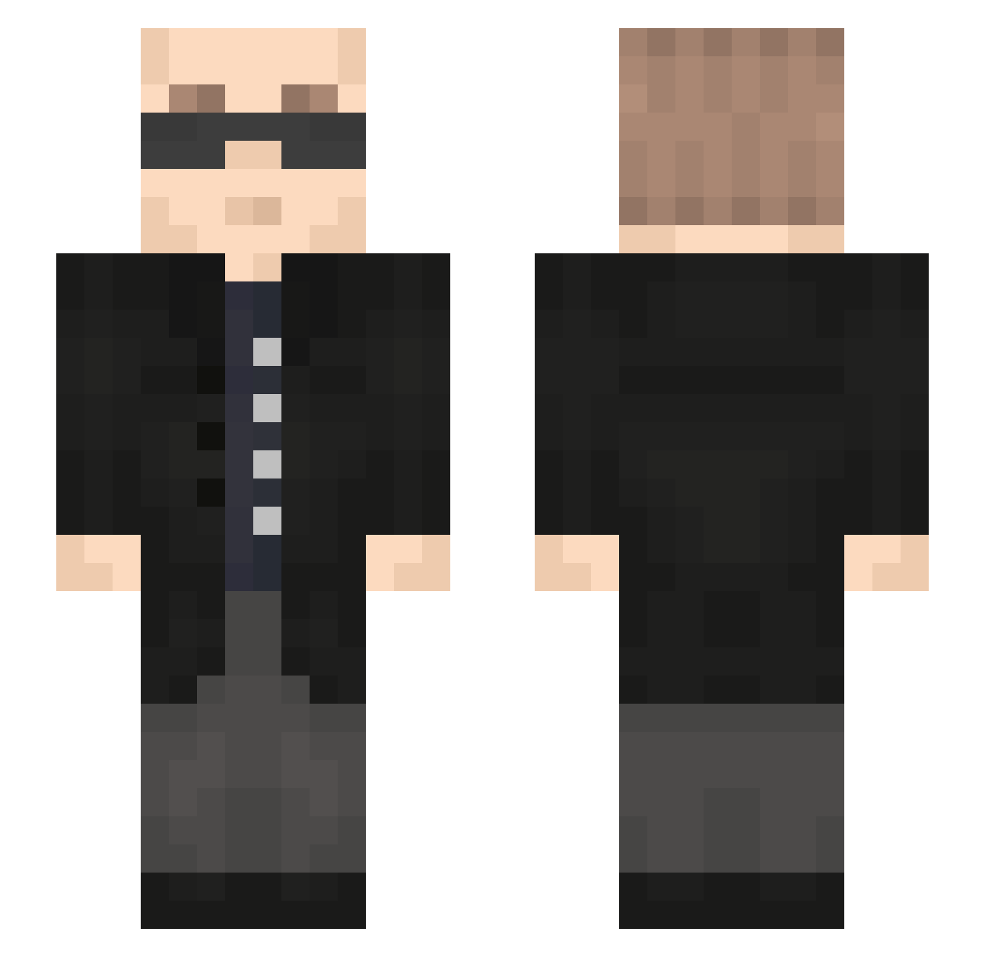 Chumka_Holerkin Minecraft skin, front and back view