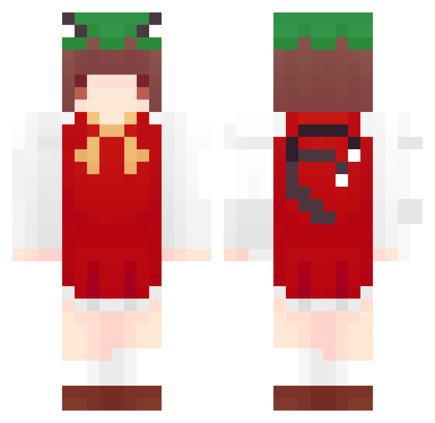 StrongestFairy Minecraft skin, front and back view