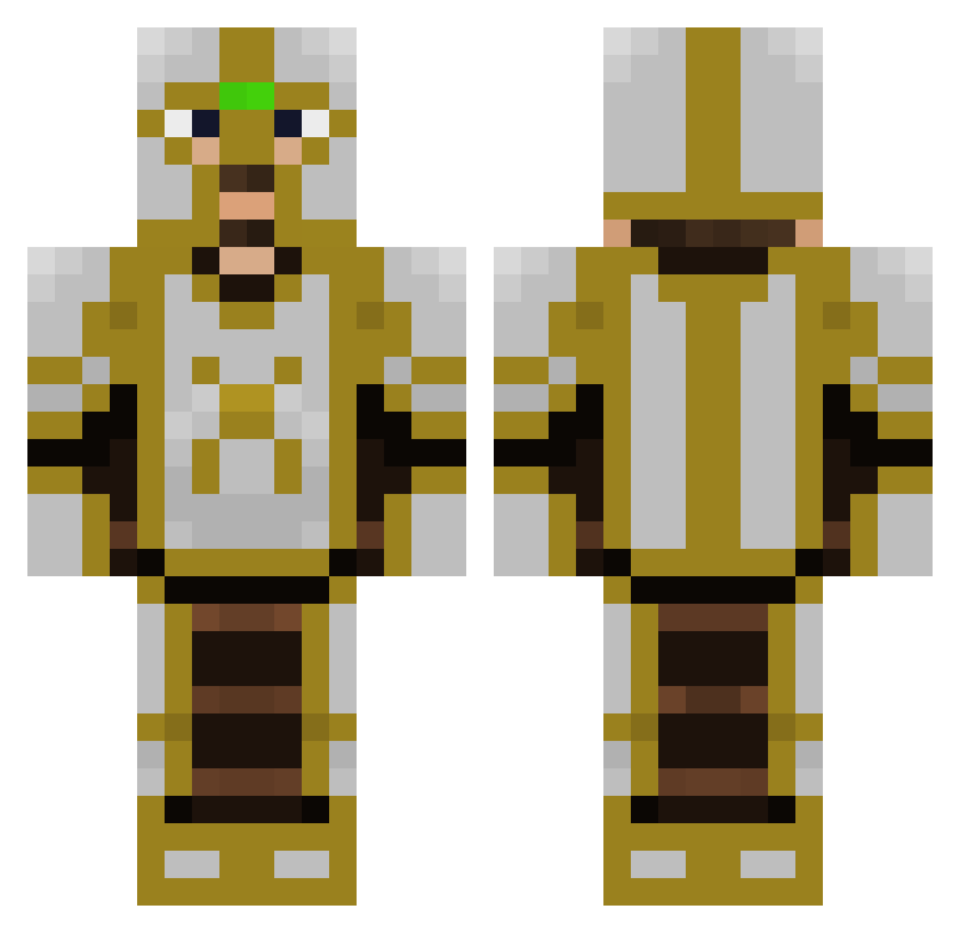 Pr1m0Prime Minecraft skin, front and back view